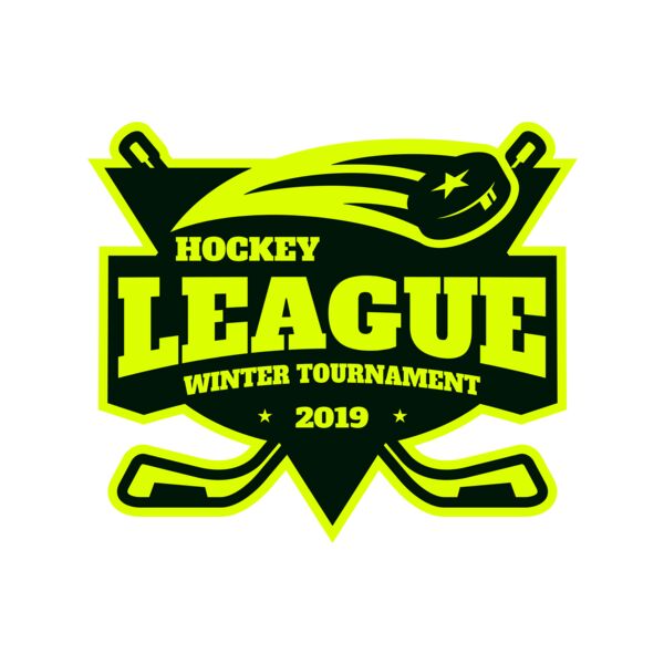 League Hockey Winter Tournament logo template Miniatura