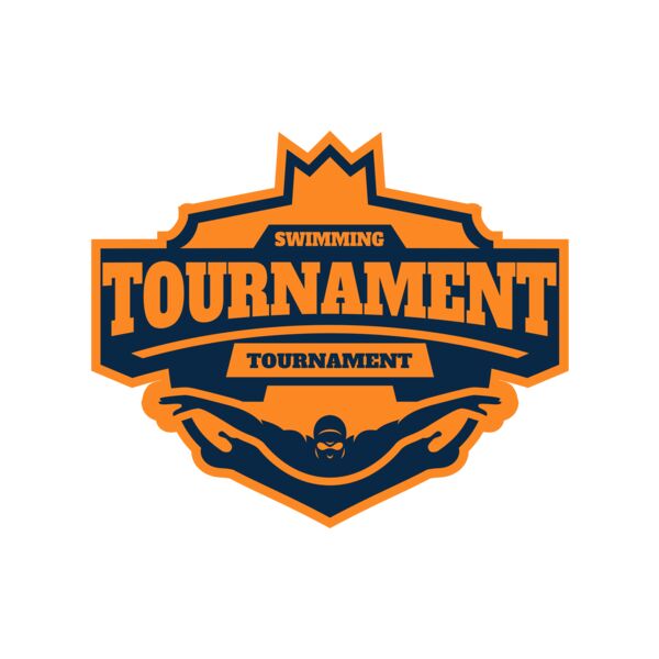 Swimming Tournament logo template Miniatura