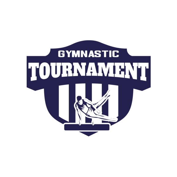 Gymnastic Tournament logo template Miniatura