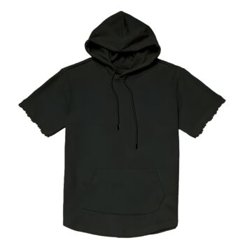 Hoodie Manga Corta Unisex: Gorro y Bolsa Miniatura